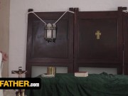 Preview 1 of YesFather - Cute Catholic Boy Gets Bareback Fucked And Breeded During Ceremony By Kinky Priest