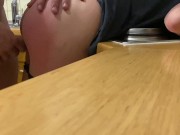 Preview 2 of she cums hard anal in the kitchen - shaking legs