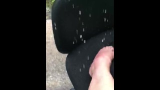 Foot worship in the rain