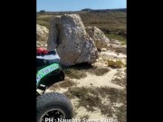 Preview 2 of French teen student have sex on quad bike in public place - Naughty Sweet Kitten