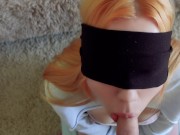 Preview 6 of Cheated Silly Step Sister in blindfolded game, but I think she liked it
