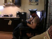 Preview 4 of BDSM session with 19 y.o. slave -skinhead -lash,spit, slap and punch in the face with leather gloves