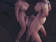 Preview 2 of boa hancock fucked by 2 muscle futas