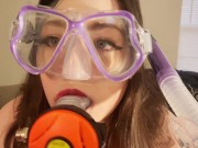 Preview 1 of BBW uses scuba gear and dildo, sucks and drools all over - ManyVids ashleylynn1323