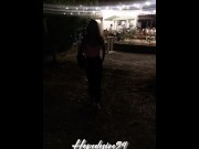 Preview 3 of Flashing tits in the restaurant parking lot