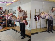 Preview 6 of Shibari Energy tie, Girl in blindfolded suspension - Preview