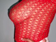 Preview 4 of HIGH HEELS MICRO SKIRT FISHNET BLOUSE AT NIGHT CLUB
