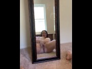 Preview 6 of Super hot orgasm in front of the mirror. I love watching myself