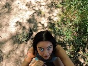 Preview 3 of I sucked a fans dick on my hike ( POV 4K )