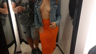 A Sexy Stranger Asked Me to look at her in the fitting Room.