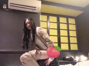 Preview 6 of Can Japanese women pee to disaster-restrooms? Squirting masturbation with vibrators. uncensored