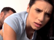 Preview 5 of STUCK4K. Wonderful brunette from Romania is addicted to phones and sex