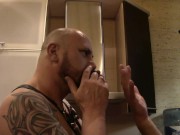 Preview 4 of Spectacular video-hefty man - huge hand 3XL fisting me deepthroat with lube and destroys my throat-3