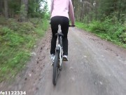 Preview 1 of Cycling trip turn into outdoor fucking on the bicycle