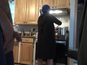 Preview 5 of BIG DICK FLASH FOR IRANIAN HIJAB STEPMOM - جنس نامادری ایرانی