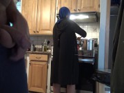 Preview 6 of BIG DICK FLASH FOR IRANIAN HIJAB STEPMOM - جنس نامادری ایرانی