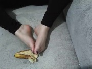 Preview 5 of Smashing a banana with my feet