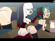 Preview 1 of Futanari Crimson fucks Gwen and cums inside her pussy and mouth (2d cartoon animation with sound)