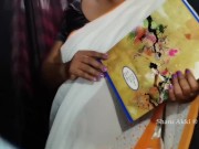 Preview 1 of Sri Lankan MILF Mature teacher in saree tech sex | ශානි ටීචර්ගේ අමතර පන්තිය