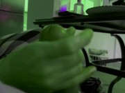 Preview 2 of She-hulk jerks my cock with both hands until I expload. Hulk cock thobbing and pulsating.