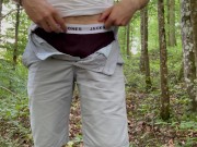 Preview 1 of Walk That Turns Into a Handjob in the Forest - Huge cumshot