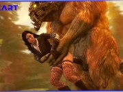 Preview 4 of Yennefer gets fucked in the woods by a huge monster cock from a cave