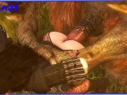 Preview 5 of Yennefer gets fucked in the woods by a huge monster cock from a cave