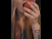 Preview 3 of Sucking on a dildo sloppy - OnlyFans Emris06