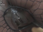 Preview 6 of Black Beauty, pussy loaded with cum, creampie close-up