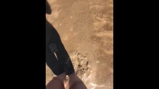 Foot fetish squishy sand 