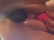 Preview 4 of Multiple Orgasms! Cucumber FUCK!! Creamy Fatpussy 😋
