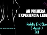 Preview 3 of My first lesbian experience - Erotic Story - ( ASMR ) - Real voice and moans