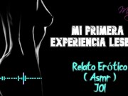 Preview 5 of My first lesbian experience - Erotic Story - ( ASMR ) - Real voice and moans