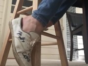 Preview 1 of Old Sneaker Shoeplay Frieda Ann Foot Fetish