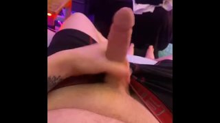 Playing with my rock hard cock