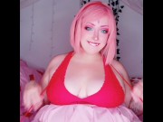 Preview 2 of Chubby Sakura Haruno Cosplayer Tied-up and Used Until Dripping