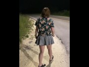 Preview 3 of Pissing by the Roadside at Night