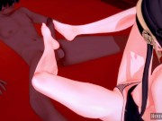 Preview 2 of Yor Briar (SPY X FAMILY) Knows how to Make a man cum Using her Feet (Footjob) - Hentai HA