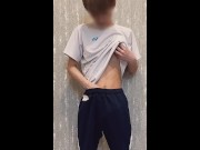 Preview 4 of 【19years】Japanese college student gay masturbation in his high school gym clothes🍼