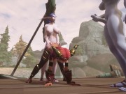Preview 2 of Two Futanari Elves Team Fuck a Redhead Elf | Warcraft Hentai Parody