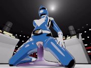 Preview 2 of Blue ranger riding slime dick