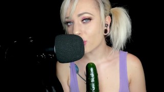 Sucking On Your BIG HARD Cucumber ASMR (Arilove ASMR)