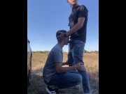 Preview 1 of Straight guy fuck gay friend outdoor bareback and cum in ass