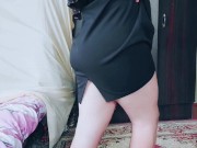 Preview 3 of Party Mini Dress Sissy White Body Big Ass Big Butt Booty Crossdresser Femboy Lady boy Gay MTF LGBTQ