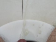 Preview 5 of Sitting on the toilet and pissing all over the floor