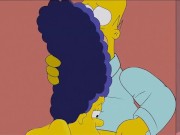 Preview 3 of Marge and Homer Simpson hot fucking & facial