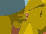 Preview 6 of Marge and Homer Simpson hot fucking & facial