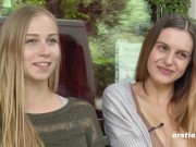 Preview 1 of Ersties: Heißes bayrisches Madl und eine geile Österreicherin vergnügen sich vor Kamera