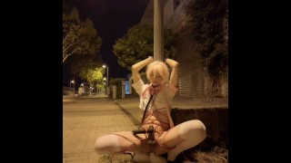 [SISSY] Exposed play in the park at night.2