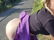 Preview 4 of Big Ass Blonde On Her Knees For A Fuck While Roller Blading - Litclit69